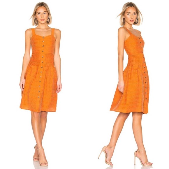 NWT Revolve Tularosa Tara Orange Stripe Open Back A-Line Sleeveless Midi Dress - Picture 13 of 13